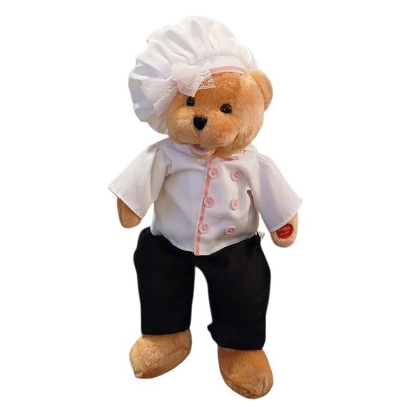 Chantilly Lace Other - Vtg Chantilly Lace Animated Singing Amore Plush Teddy Bear Female Chef RARE READ